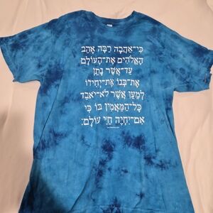 Blue Tie-Dye Graphic T-Shirt